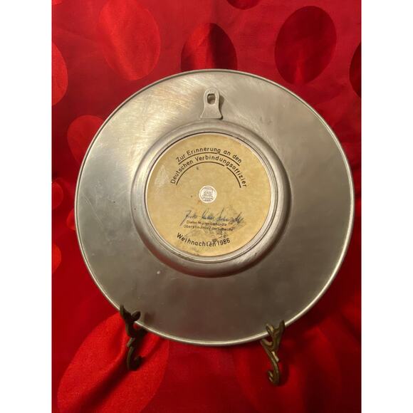 SKS Zinn 1986 Pewter German Commemorative Plate Coat of Arms West Germany EUC - Picture 15 of 16